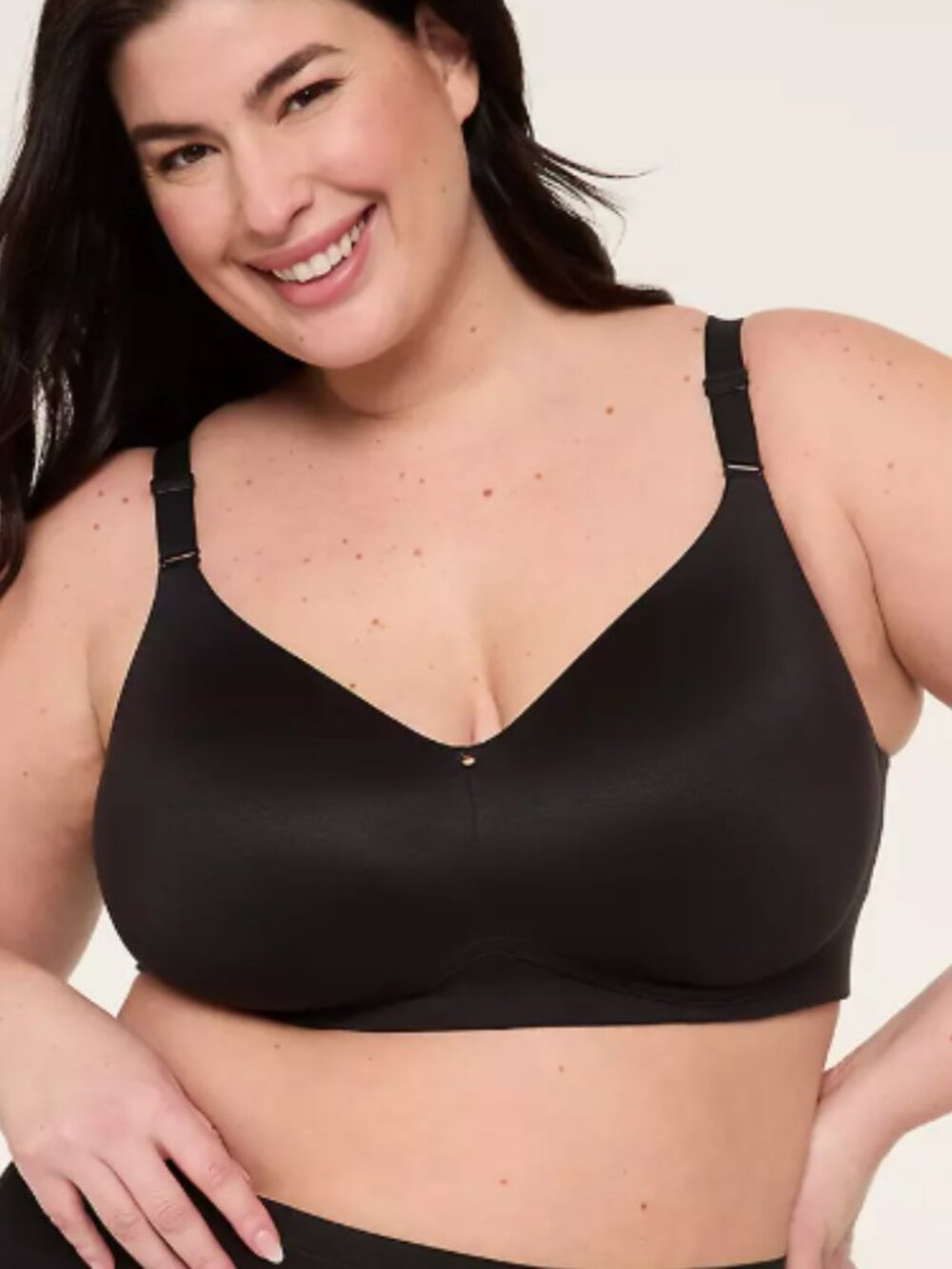 Black Invisible Backsmoother Lightly Lined No-Wire Bra